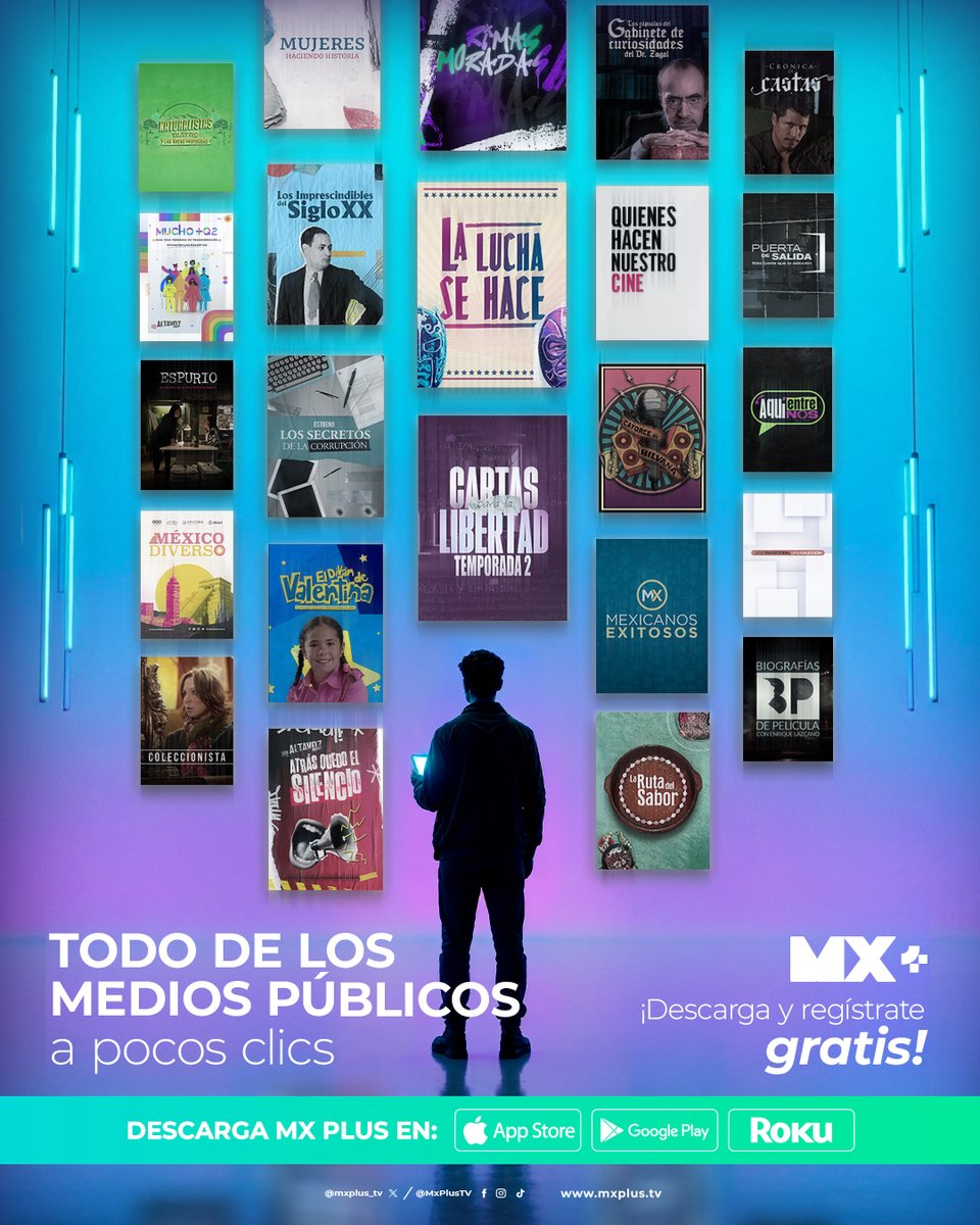 mxplus_tv's tweet photo. Entretenimiento, información y cultura en tu bolsillo. 📲

Descarga la aplicación móvil de #MxPlus, regístrate y disfruta de todo el contenido de los #MediosPúblicos de manera fácil, rápida y gratuita. 😉📺

No lo olvides. 🤗

🔗 iOS y Android: https://t.co/TRXlQEQka2 https://t.co/1kN16ugkdd