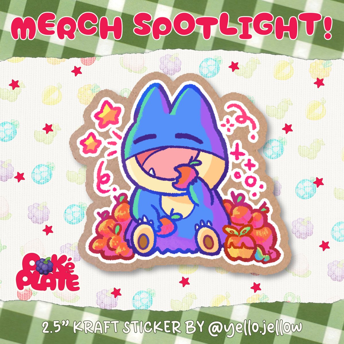 PokePlateZine's tweet photo. 🥢 MERCH SPOTLIGHT 🥢

Join Munchlax and Applin on munching down on some yummy fruits with our absolutely endearing sticker by @yellojellowprez! 

This sticker is included in our Champion's Feast bundle. 🍎

🛒 https://t.co/KPceyAaXTc https://t.co/PHH0Ocg9wu