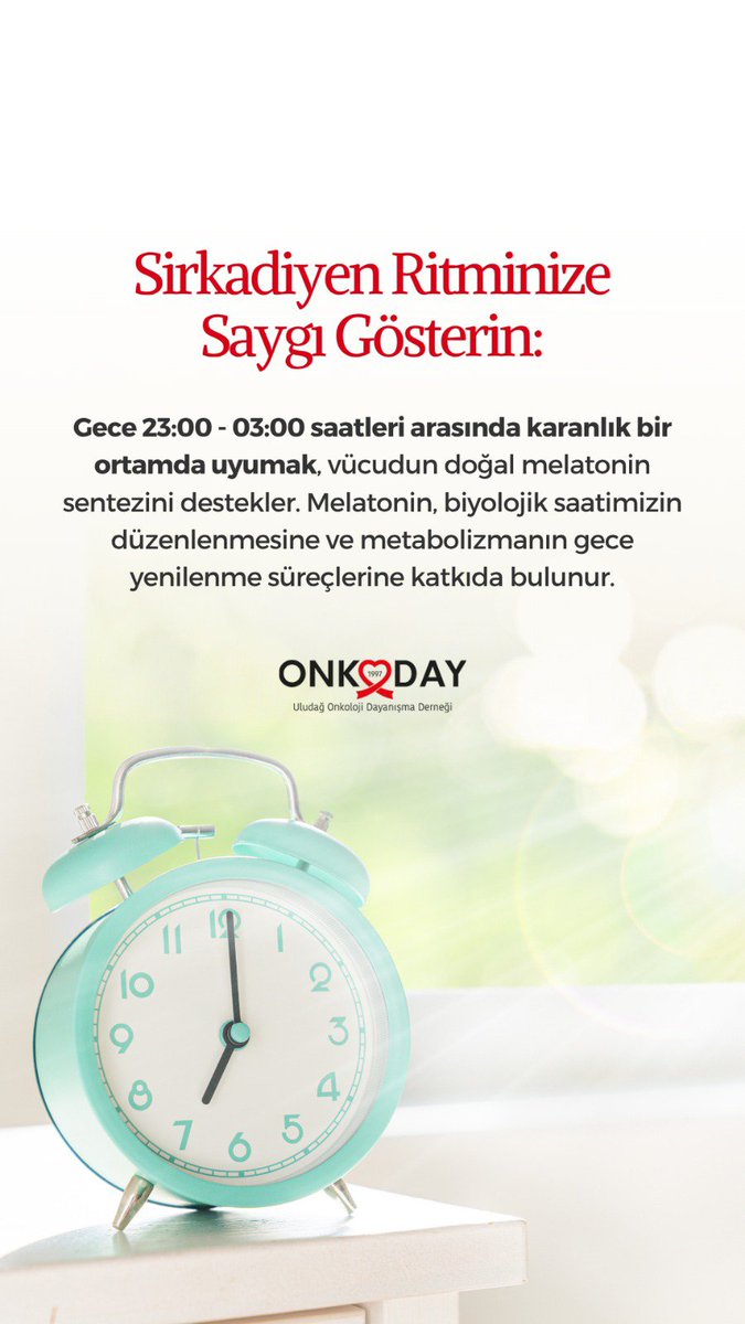 onkoday's tweet photo. Geceyi bedenimizin yenilenme zamanı olarak kabul edelim.

Düzenli ve kaliteli uykuyla biyolojik ritmimizi destekleyelim, güne daha dinç ve zinde başlayalım.

Çünkü sağlığımız için bazen yapabileceğimiz en iyi şey, zamanında durup dinlenmektir.

El ele daha güçlüyüz https://t.co/i4EqNp2Mtf