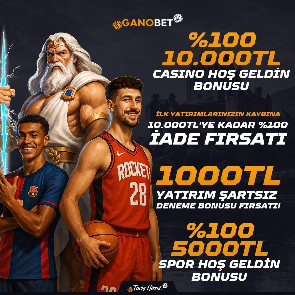 gnsosyal's tweet photo. GANOBET İLE YATIRIM ŞARTSIZ 1000TL DENEME BONUSU!

GanoBet’te şansını denemek için mükemmel fırsat!

🎁 1000TL Pragmatic Play Nakit veya 1000TL Free Bet!

🔴 Yatırım şartsız!
🔴 Yeni üyelere özel!
🔴 Canlı Destek’ten anında talep edebilirsin! https://t.co/toZw4pXgvN