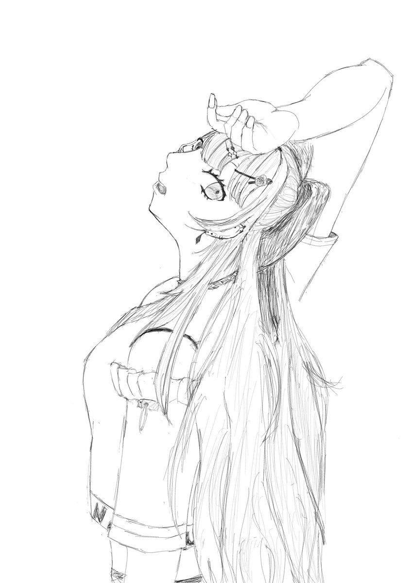 UFOabi3's tweet photo. 46日目　上半身くらいだとまだマシになるますな
#毎日お絵描き 
#流石神絵師 https://t.co/WAKDJNhGkn