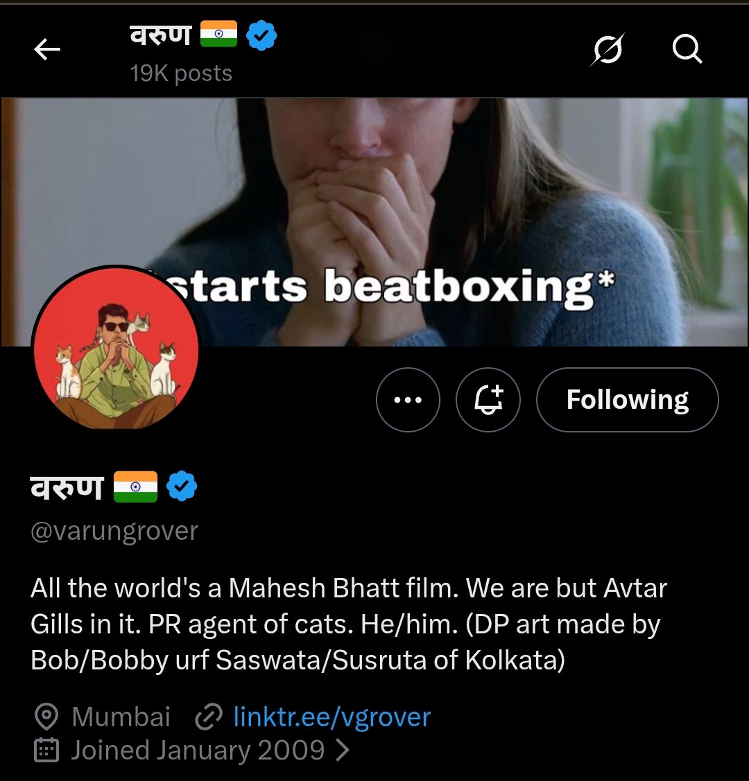 IAmAnkurV's tweet photo. @gulshandevaiah People who have little interest in offbeat movies, knew him through 
@varungrover 's legendary bio on X. https://t.co/Sf2q7QiLFn
