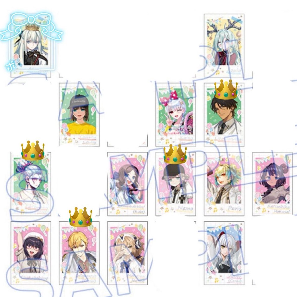 Natsu_Umi2's tweet photo. 【交換・譲渡】FGO 11周年 fes フェス 缶バッジ ポトレ 
譲:画面参照
求:モルガン>友人分ゴッホ 伊織or定価+送料
＊👑はモルガンとの交換>>譲渡(迷子半数～同数抱き合わせ)
通販にて缶バッジ/ポトレ共に1000↑購入
お気軽にお声掛けください https://t.co/Fzcdt2ph2V