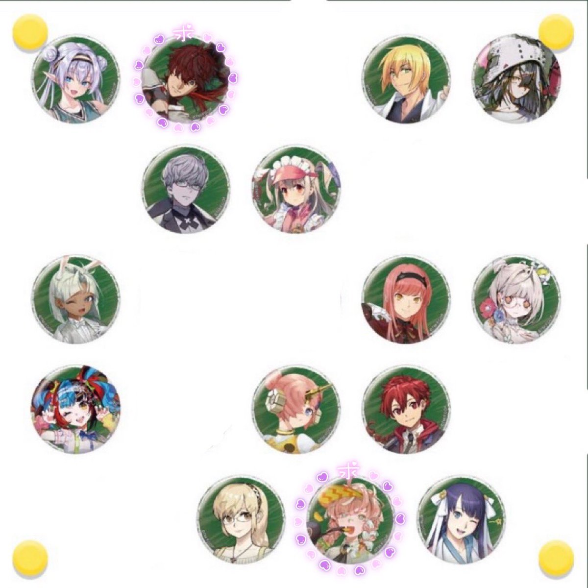 Natsu_Umi2's tweet photo. 【交換・譲渡】FGO 11周年 fes フェス 缶バッジ ポトレ 
譲:画面参照
求:モルガン>友人分ゴッホ 伊織or定価+送料
＊👑はモルガンとの交換>>譲渡(迷子半数～同数抱き合わせ)
通販にて缶バッジ/ポトレ共に1000↑購入
お気軽にお声掛けください https://t.co/Fzcdt2ph2V