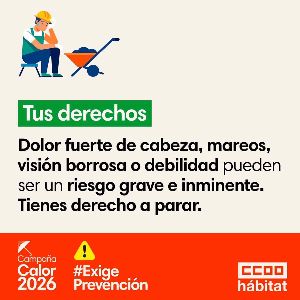 CCOOHabitat_AN's tweet photo. Desde CCOO del Hábitat lo tenemos claro: si tu cuerpo da señales de alarma, la prioridad es protegerte.

Y si la empresa no garantiza medidas adecuadas, hay que exigirlas.📍

@CCOO_Habitat https://t.co/nXYAKf7Z8G
