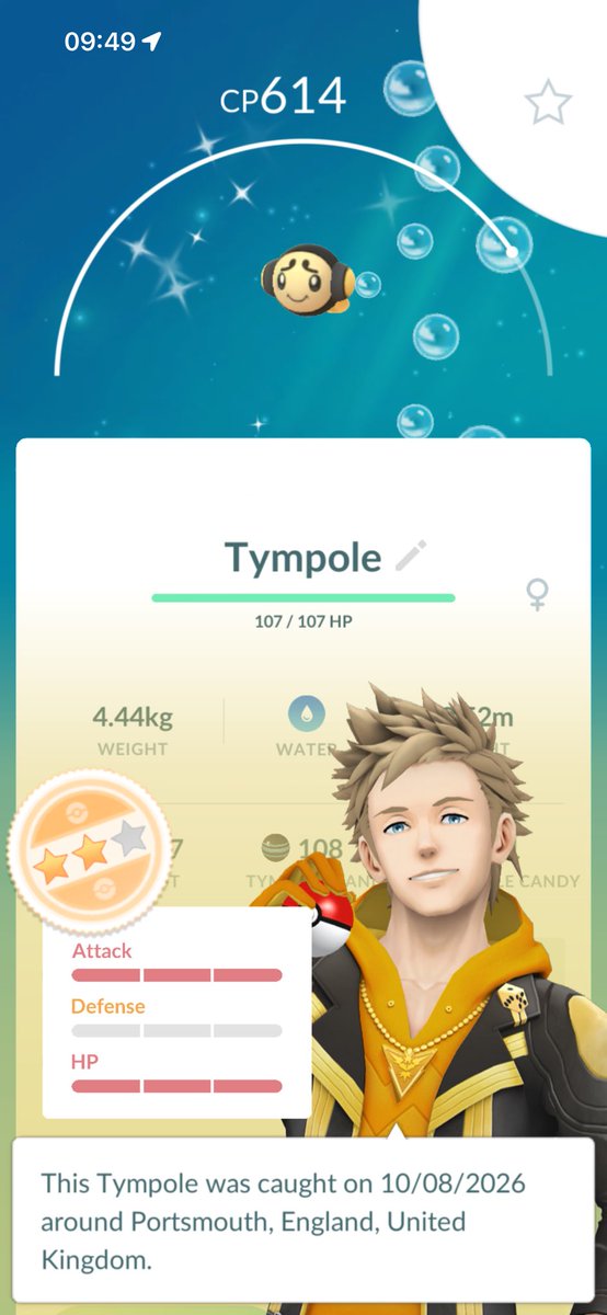 PokeMatt51's tweet photo. SHINY TYMPOLE! Shame she can’t defend, but she’s cute 😍

#shiny #tympole #pokemongo https://t.co/1OacsPqGgZ