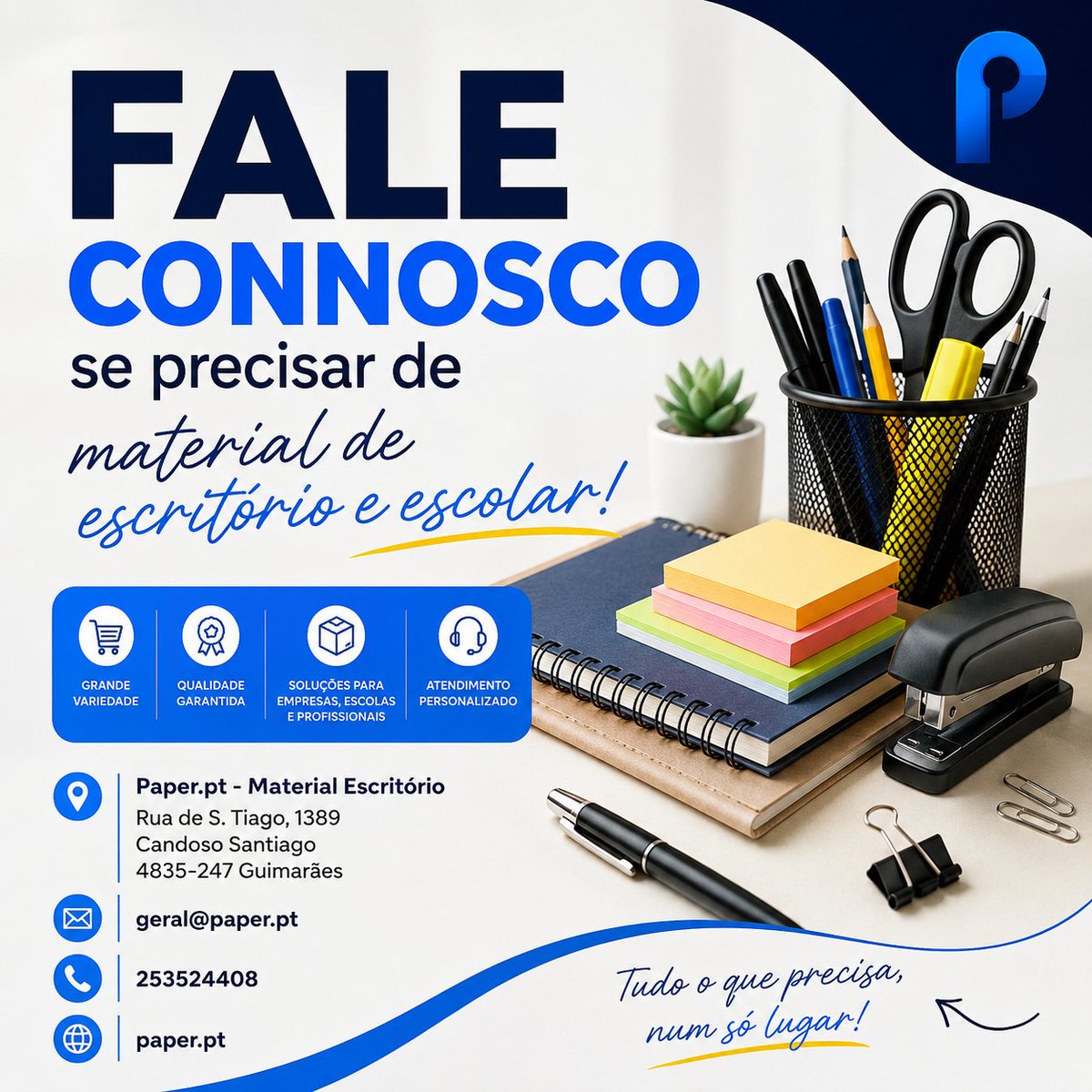 wwwpaperpt's tweet photo. Precisa de material de escritório ou escolar? Nós ajudamos!

Na https://t.co/uCi6baHpbC encontra tudo o que precisa para o seu escritório, escola ou espaço de trabalho - com variedade, qualidade e um atendimento pensado para si.
https://t.co/uCi6baHpbC - Tudo o que precisa https://t.co/jVf7Nby3Z3