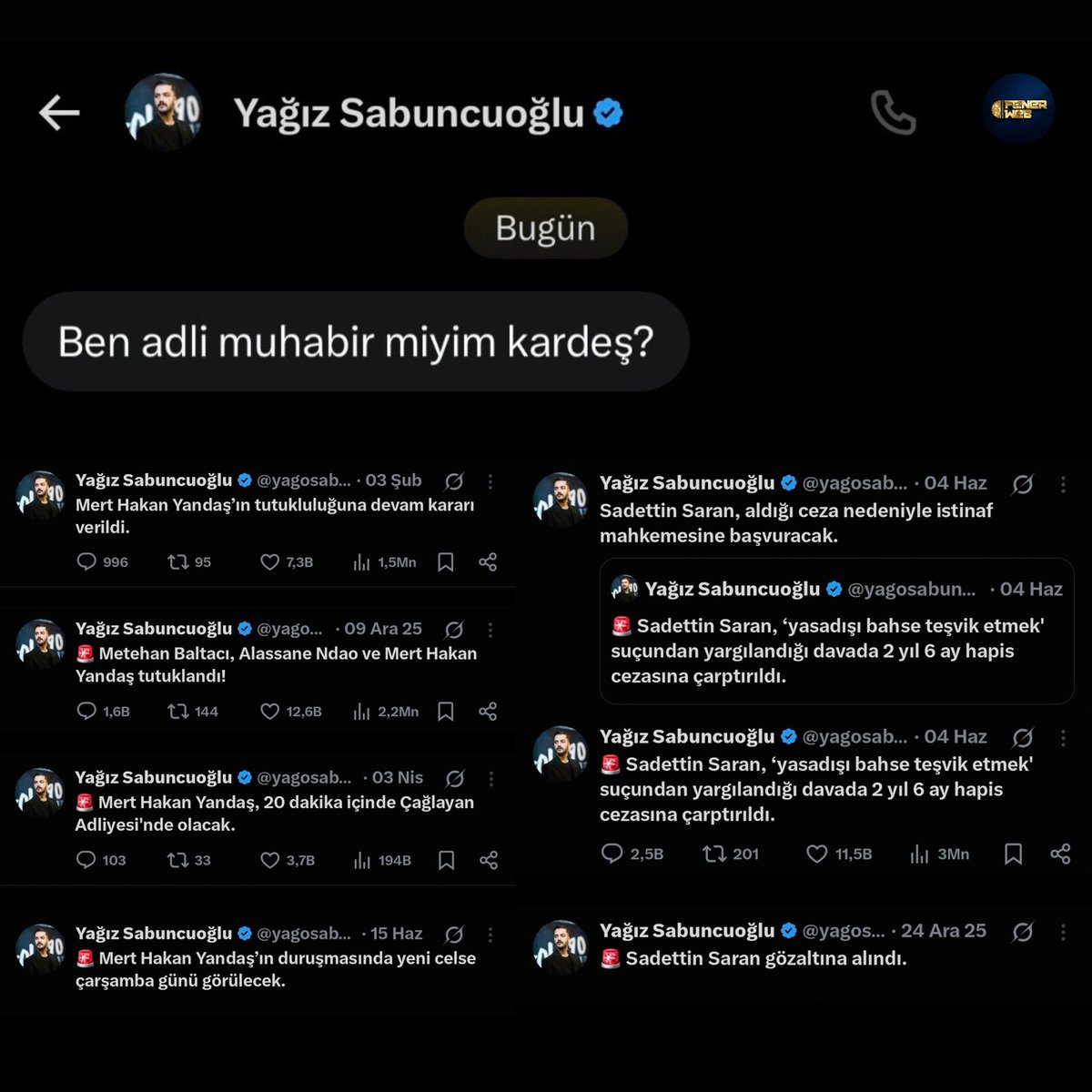 bizerabbimyeter's tweet photo. @yagosabuncuoglu Soran olursa ne adli , ne de adilsin :D https://t.co/nDGET3V08q