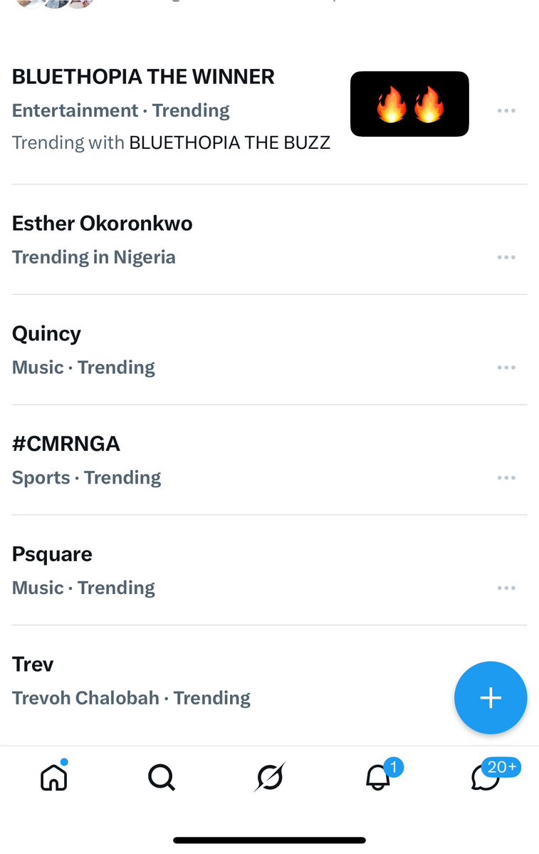 Taghandler's tweet photo. Our both tags trending 🔥🔥🔥🔥🔥

BLUETHOPIA THE WINNER 
BLUETHOPIA THE BUZZ

#Bluethopia
#BBNaija https://t.co/uQRHbWiCof