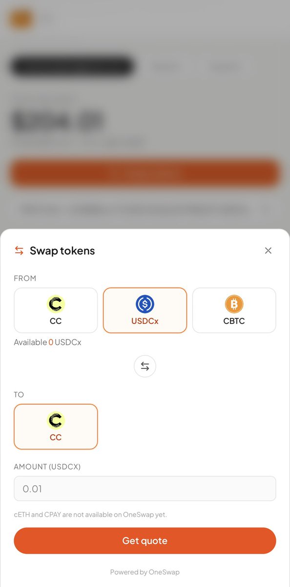 CanPayAI's tweet photo. OneSwap (@Oneswapcc) is integrated!🤝

Humans can now swap tokens in CanPay.

Machine Agents will soon autonomously own any crypto on Canton Network. https://t.co/MhbJeNvJHU