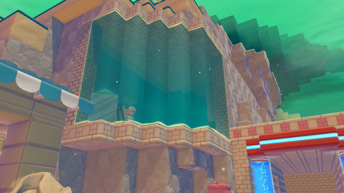 wakahapi428's tweet photo. ポケセンの近くにドーブル先生に引っ越ししてもらってるんだけど、あまりに閉鎖的な空間で可哀想だから中から水の中を眺められるようにしてあげたんだよね

でもガラス越しの水の透明度があんまり高くなくて何も見えない🥺

#ぽこポケ #ぽこあポケモン https://t.co/3LDLYzUZjI