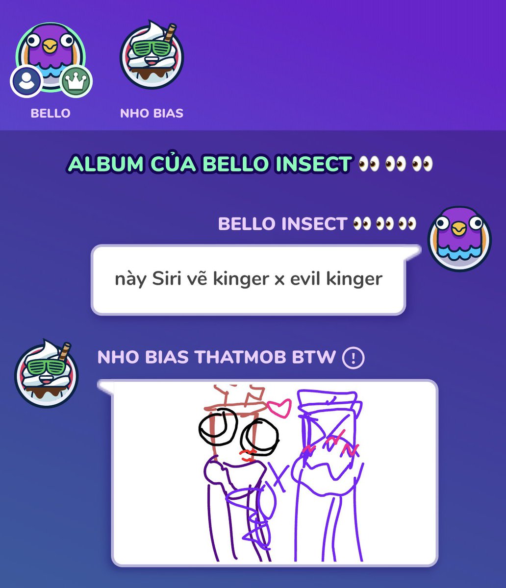 Chipz2w8's tweet photo. “Này siri vẽ kinger x evil kinger "tr tr😈😊#kingercest #garticphone #drawing https://t.co/ng3xxY3HWK