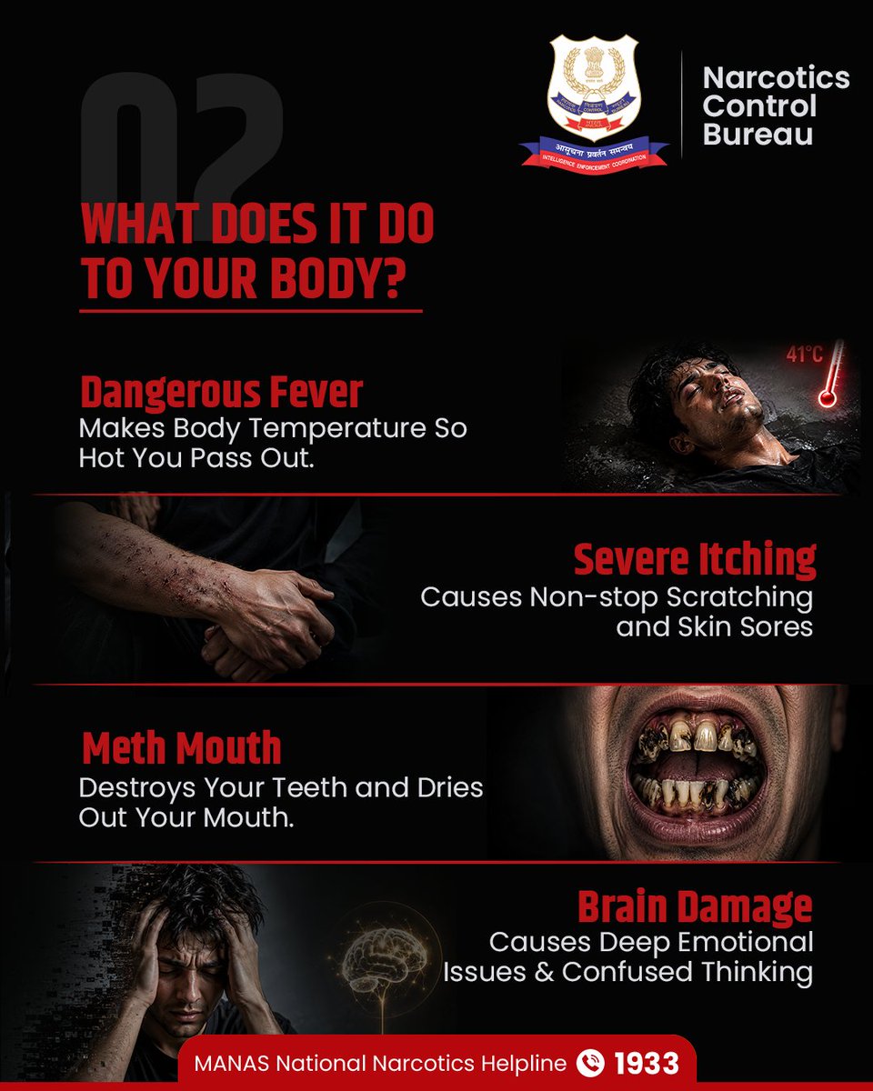 ncbmanas's tweet photo. Your brain, your body and your smile are worth protecting.
Choose habits that build your future, not those that break it.
#NCB #NarcoticsControlBureau #SayNoToDrugs #DrugFreeIndia #DrugAwareness https://t.co/OB0kzFzWcV