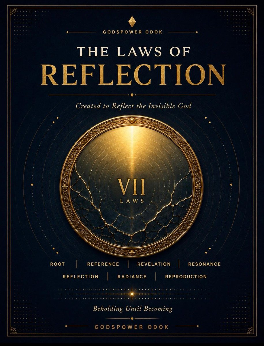 odokgodspower2's tweet photo. You were created to reflect God, not yourself.

But what happens when the mirror loses sight of its Source?

THE LAWS OF REFLECTION is now available.

7 laws. One journey. A deeper understanding of identity, intimacy, revelation, and the manifestation of God’s glory through your life.

This is more than a book.

It is a mirror.

Read it. Discover what you were created to reflect.

https://t.co/XaEUOGW8VX