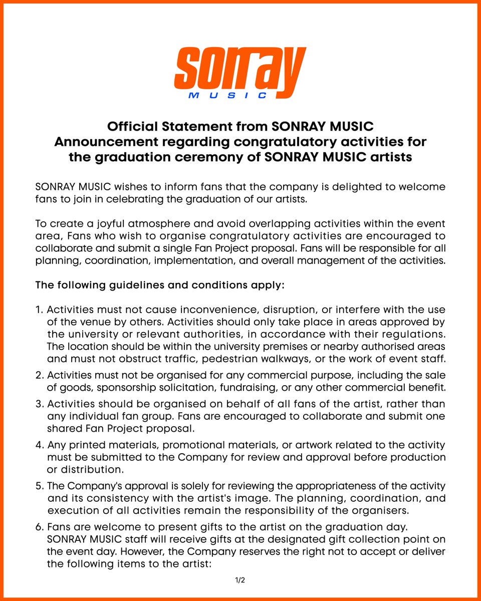 sonraymusic's tweet photo. ประกาศเกี่ยวกับการร่วมแสดงความยินดีในงานรับปริญญาของศิลปินซันเรย์ มิวสิค

—

Announcement regarding congratulatory activities for the graduation ceremony of SONRAY MUSIC artists

#SONRAYMUSIC https://t.co/ktsYcJlzsZ