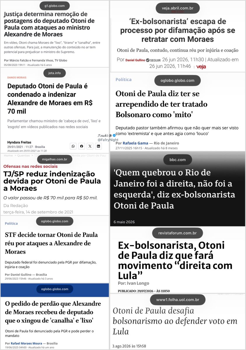 Fa1ryNight's tweet photo. Parte da linha do tempo do Pr.

Moraes
Moraes
Moraes
Moraes

A virada:

Perdão 
Ex-bolsonarista/ livramento
Bolsonaro não é mito
Situação do RJ - culpa da “direita”
Movimento “direita com lula”
Desafio ao bolsonarismo https://t.co/437RTE57ST