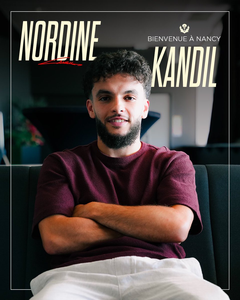 Bewww_Foot's tweet photo. 🚨OFFICIEL !
L’ailier gauche 🇫🇷 Nordine Kandil (24 ans) est transféré de l’Amiens SC à l’AS Nancy-Lorraine. ❤️🤍
Il paraphe un contrat portant jusqu’au 30 juin 2028 + 1 an en option. ✍️
💰 = 150 K€
(@asnlofficiel) #Mercato #AmiensSC #ASNL