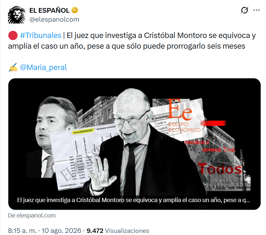 carlossmato's tweet photo. Qué mala suerte hemos tenido.
Una instrucción a paso de tortuga y ahora ya hay una excusa para archivar el caso Montoro.
Después de todo solo se trata del PP usando el consejo de ministros a cambio de pasta para legislar a la carta en beneficio de grandes empresas.
Lo de siempre. https://t.co/M5pNDNQB4E