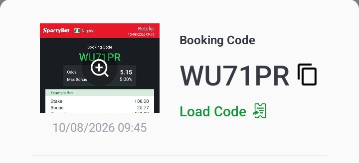 Prudentipz's tweet photo. I like that SPORTYbet gives clear odds and instant withdrawals. No stories." #Sportybet

5 Sharp Odds👇
BookingCode👉WU71PR

18+Only_Gamble Responsibly🔞 https://t.co/m40b2YVKhW