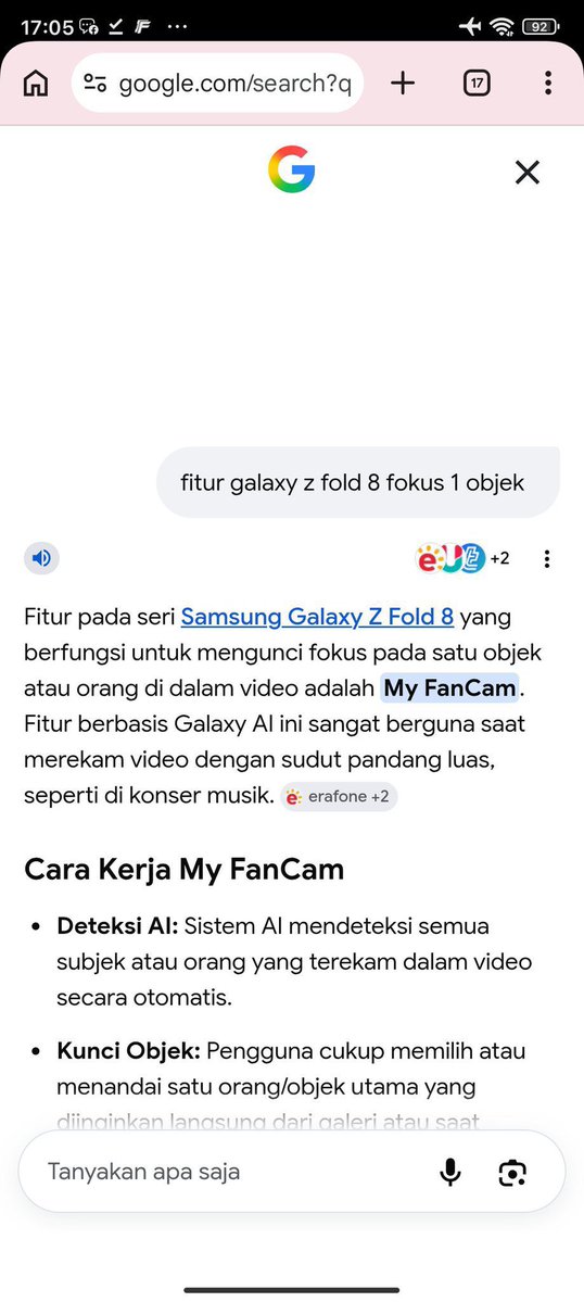 defixry's tweet photo. @samsungID Fitur My FanCam di #GalaxyZFold8 jadi andalanku buat highlight momen paling seru dari video. #SearchGalaxyZFold8Uniqueness #FoldTheDoubt https://t.co/lA2gon0mNU