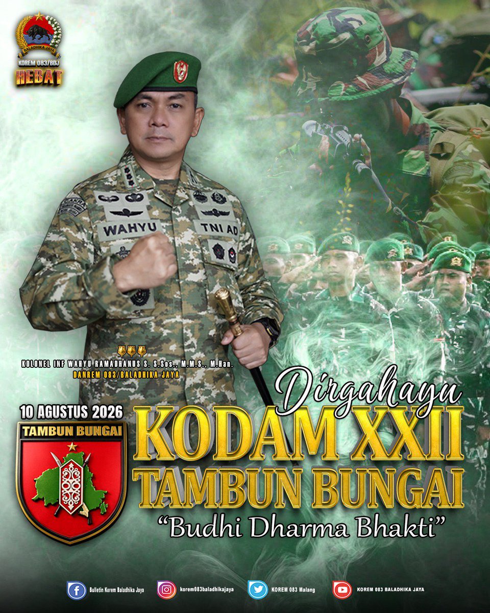 Korem083Bdj's tweet photo. Menjaga Negeri, Mengabdi Sepenuh Hati. 🇮🇩 https://t.co/fAKFPUx9NT