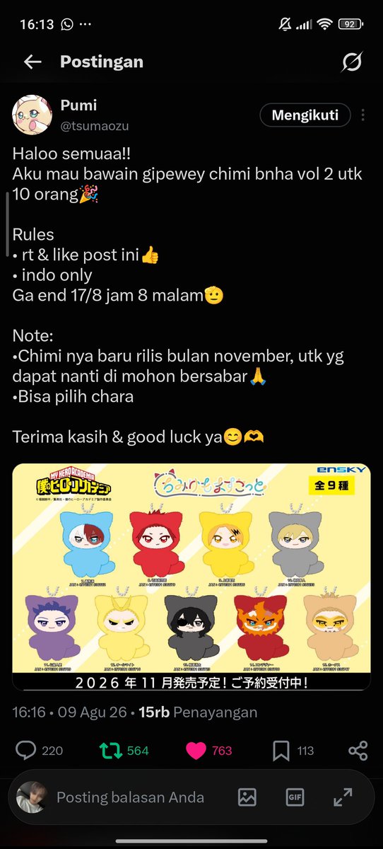 horangjunniee's tweet photo. @tsumaozu halooo kakk, doneee yaa kakkk, izin ikutan GAnyaa, btw terimakasiiij kakk udah ngadain GAnyaa🫰🫰 https://t.co/R0dqUQmsMb