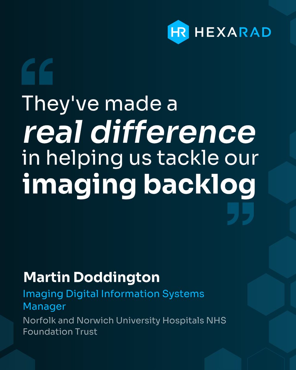 Hexarad's tweet photo. Helping patients receive answers sooner is why we're here.​
​
Thank you to Martin Doddington and the team at Norfolk and Norwich University Hospitals NHS Foundation Trust for sharing their experience of working with Hexarad.​ ​

Learn more here: https://t.co/H5mmewsxAC https://t.co/uRQRRn2BdG