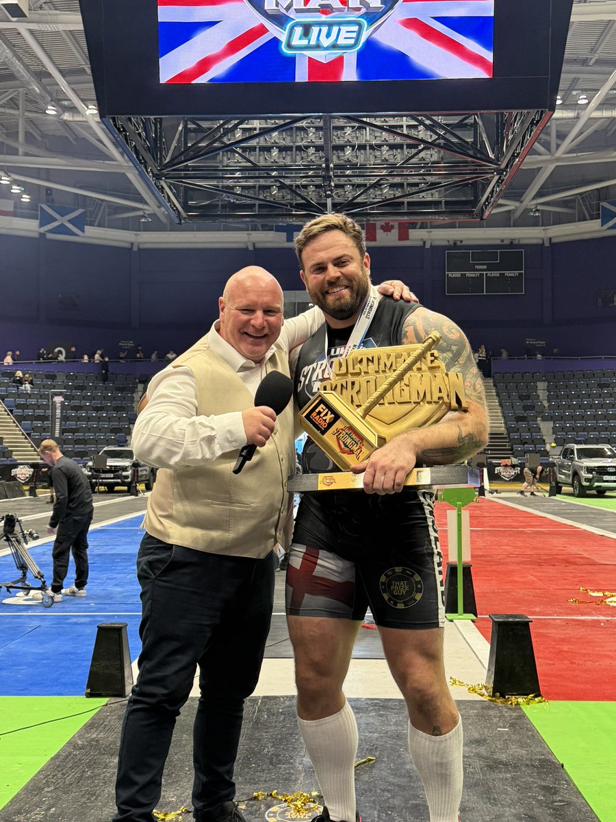 RealMartinCee's tweet photo. Its a wrap for  @UltimateStrong #UKsStrongestMan2026 
LIVE on @channel5_tv 
Quality athletes, crew and fans! 

@DaddyGlennRoss 

#Strongman #StrongestMan #UltimateStrongman https://t.co/zT4Hk9aVsY