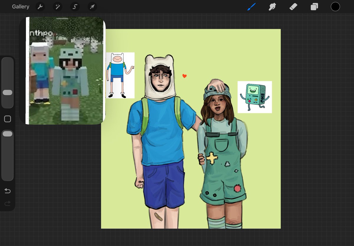 Sunpiso's tweet photo. I realized that they have matching mc skins so heres a Little sketch aw 

#hanpo #bunchoffriends https://t.co/eBFEasBKll