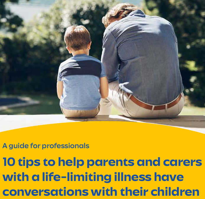 MarieCurieEOLC's tweet photo. Have you seen our guide for professionals to support parents and carers with a life-limiting illness have  conversations with their children?

Developed in partnership with Ulster University and King's College London, the guide provides tips and examples to help you navigate these conversations. 
The tips are based on interviews with professionals, parents, and children from diverse backgrounds.

Read the guide in English - https://t.co/UmrGavnmkx
In Welsh - https://t.co/YwI6if6GDi