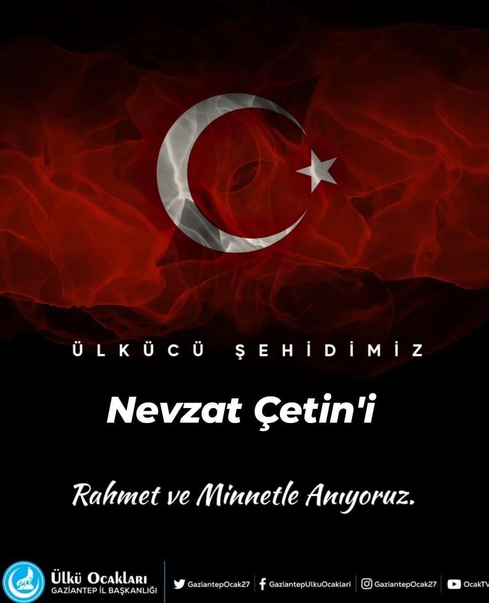 SahinbeyUo's tweet photo. Ülkücü Şehidimiz Nevzat Çetin Ağabeyi Şehadetinin Seneyi Devriyesinde Rahmet ve Dualarla Anıyoruz. https://t.co/nVXCJCLqbh