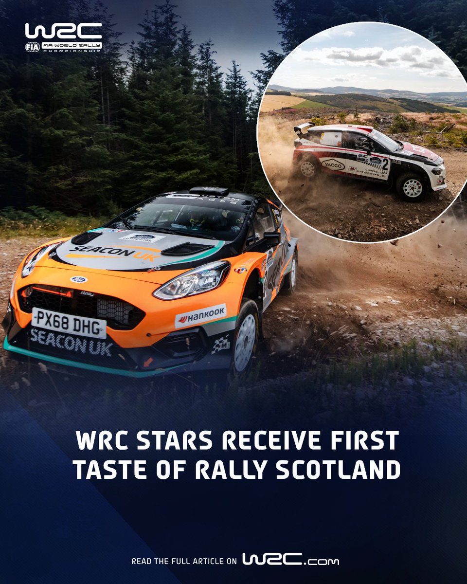 OfficialWRC's tweet photo. Fast, flowing and seriously challenging 🏴󠁧󠁢󠁳󠁣󠁴󠁿

WRC stars got an early look at what Rally Scotland could have in store for 2027, as Jon Armstrong celebrated victory at the Grampian Forest Rally.

https://t.co/nb9rcn6lbW https://t.co/guHzio6TeV