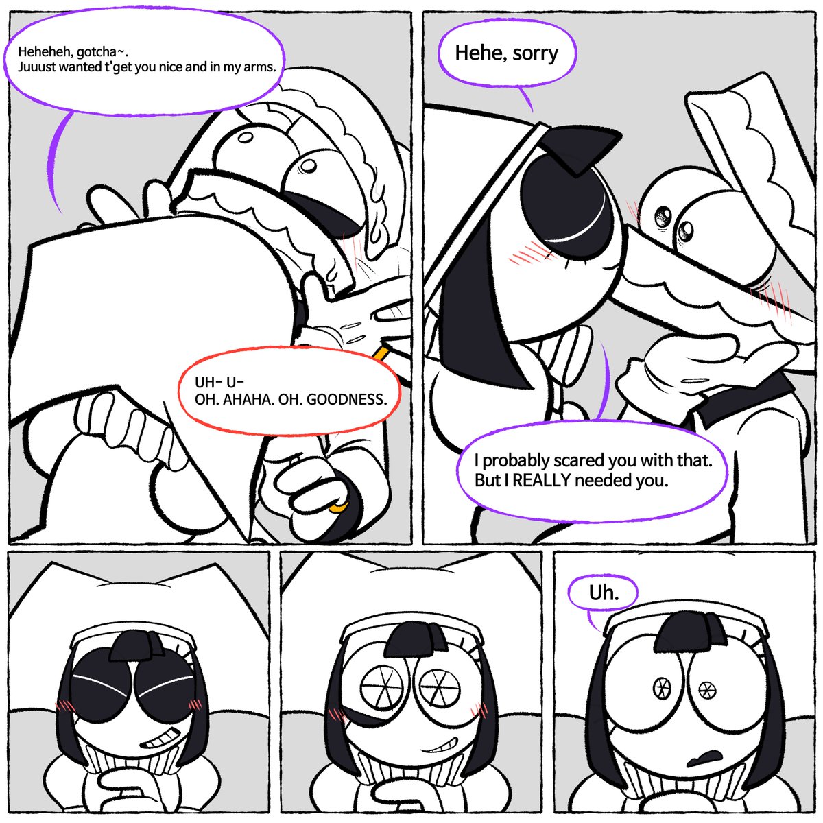 ppCartoon_'s tweet photo. I'm not sure if I translated it properly.
I don't draw panel comics very often, so it might be a little hard to follow. https://t.co/d1kuAABIQ2