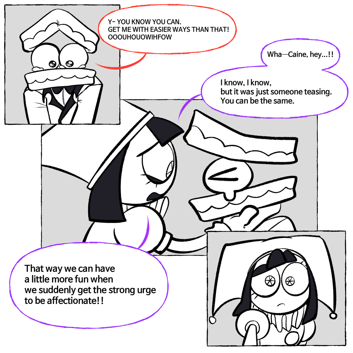 ppCartoon_'s tweet photo. I'm not sure if I translated it properly.
I don't draw panel comics very often, so it might be a little hard to follow. https://t.co/d1kuAABIQ2