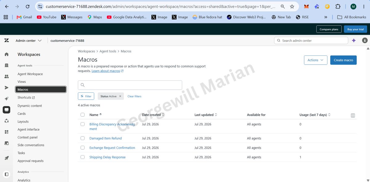 OkoriteGeo654's tweet photo. Day 13 of the 20-Day Visibility Challenge with @remotetrybe  @odosaar 

Got my first hands-on look at Zendesk this week, created and resolved tickets, used macros for common requests, and managed customer records.

A CRM in action, basically.

#RemoteTrybe #CRM #VAPower https://t.co/0QObQY33QO
