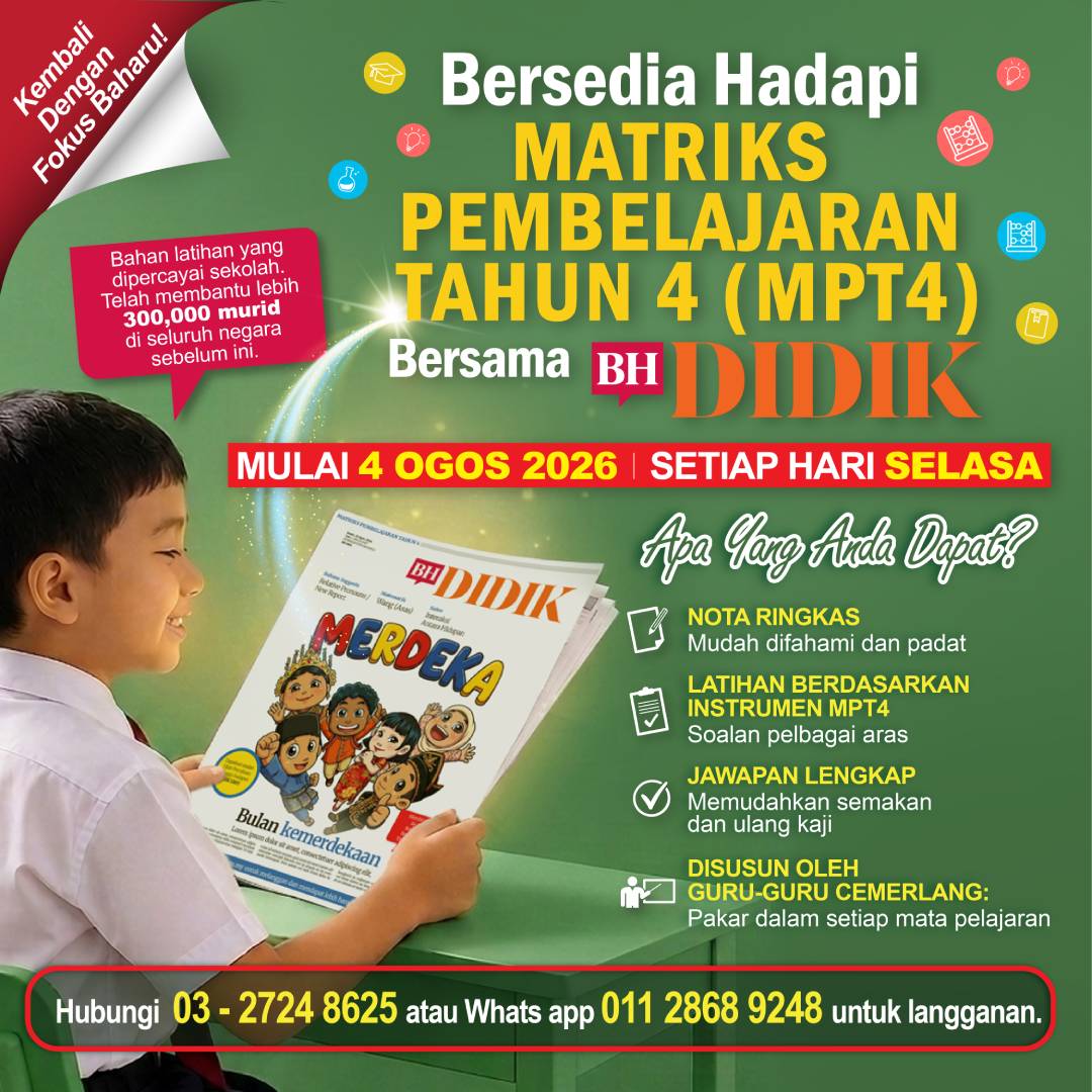 NST_Online's tweet photo. Get BH Didik MPT4 Year 4 practice materials, prepared by expert educators.
π Get BH Didik MPT4 starting Aug 4, every Tuesday.
π² Call 03-2724 8625 or WhatsApp 011-2868 9248 for subscription enquiries.
#bhdidik
#beritaharian
#bhonline
#mpt4
#langganbh https://t.co/hjH8pz2Nug