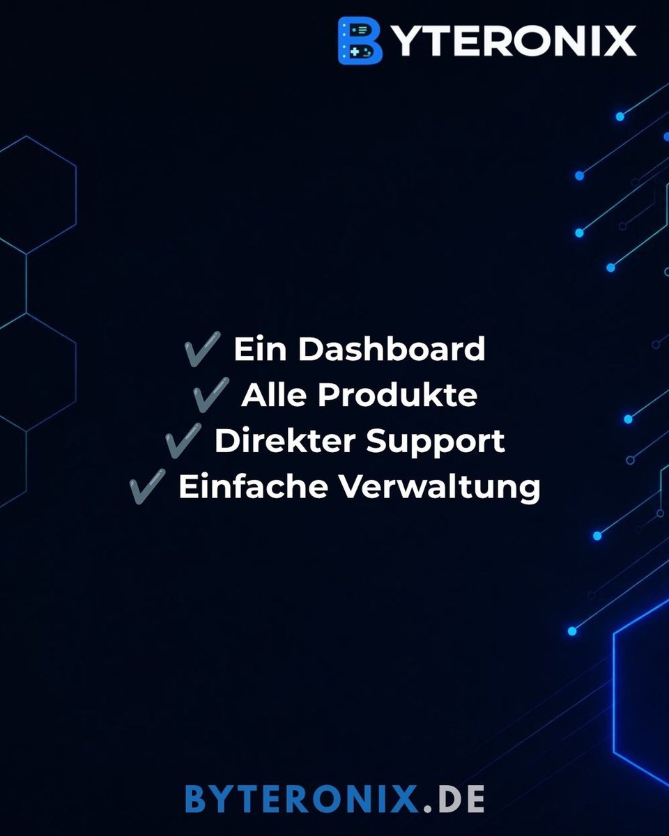 byteronix's tweet photo. BYTERONIX verbindet Hosting, Domains, Server und Support auf einer Plattform. Statt mehrere Systeme zu nutzen, verwaltest du alles zentral über dein Kundenkonto. Einfach, übersichtlich und ohne unnötige Umwege. 💙🚀

#BYTERONIX
#Hosting
#Server
#Dashboard
#Webhosting https://t.co/tes641IGob