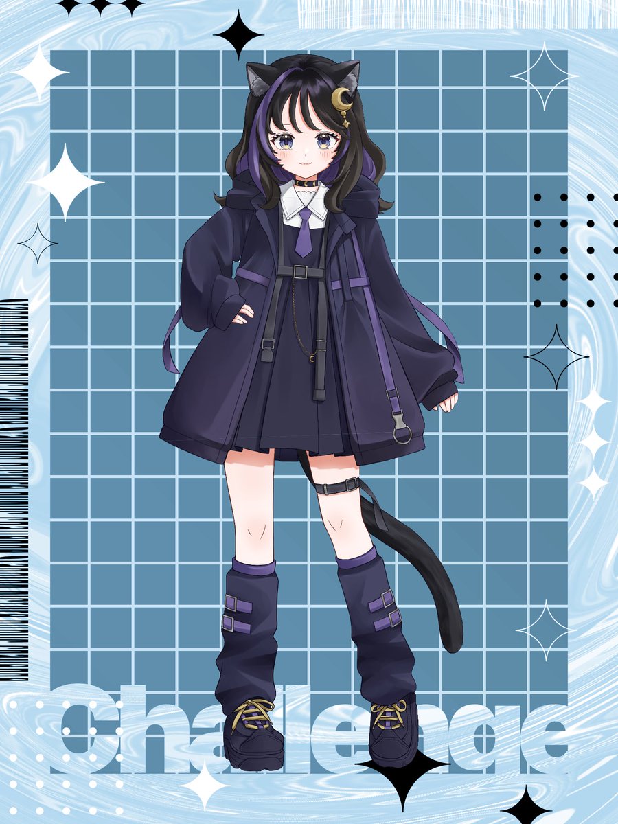 nia_IRIAM0709's tweet photo. #立ち絵公開チャレンジ達成 
✦・┈┈┈┈┈┈┈┈┈┈┈┈┈・✦

  今夜もにあとひとやすみしにゃい？

✦・┈┈┈┈┈┈┈┈┈┈┈┈┈・✦

Linear所属6期生
夜にふらっと現れる猫
宵猫にあです！🐈‍⬛🌙

初配信:8/14 19時〜

初配信とっても緊張すると思うけど
みんなと話せるのが楽しみだよー！ https://t.co/h3qvszriw4