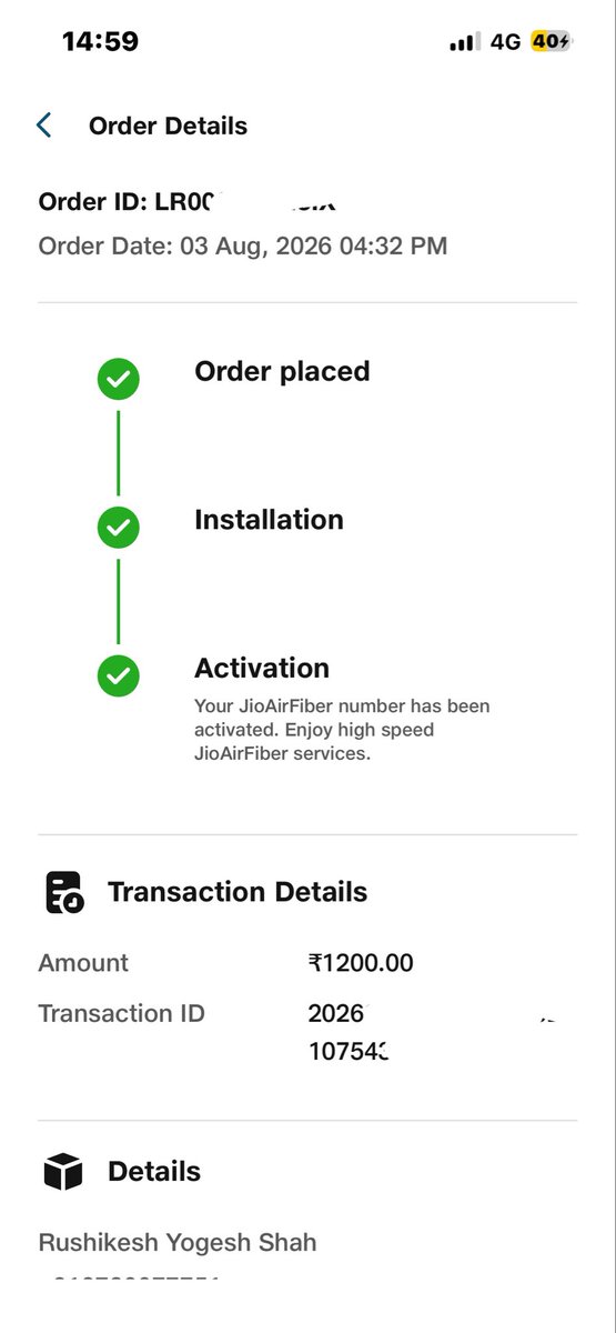 rushi_sh's tweet photo. @JioCare the installation is just marked completed after doing the KYC. What services are you providing? https://t.co/5nSoM8Dw7F