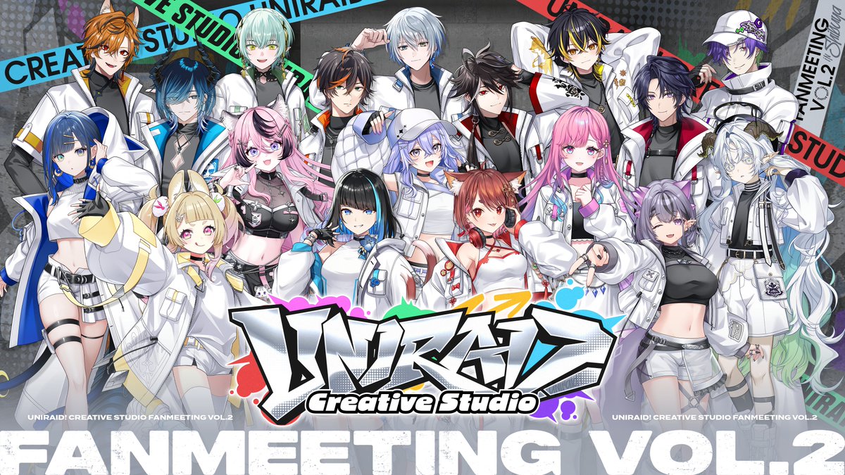 Uniraid_VTuber's tweet photo. ◤￣￣￣￣￣￣￣￣￣￣￣￣￣￣
⠀⠀Uniraid! Creative Studio🎨
⠀⠀-ファンミーティングvol.2 -
＿＿＿＿＿＿＿＿＿＿＿＿＿＿◢
⠀
本日20時からファンミーティング先行抽選受付スタート！
┈┈┈┈┈┈┈┈┈┈┈┈
【詳細・お申し込みはこちら】
🔗https://t.co/DcrjQgOFkQ
⠀
📅受付期間：8/10(月)20:00〜8/17(月)23:59 まで
⚠️当落発表：8/21(金)18:00〜 順次発表
※本日受付開始のチケットはファンミーティングのみとなります。
※1on1チケットの先行抽選受付は9/1(火)から開始いたします。
⠀
🏙️会場：渋谷ストリームホール(4F/5F/6F)
┈┈┈┈┈┈┈┈┈┈┈┈
⠀
皆様のご来場、楽しみにお待ちしております🕺✨
⠀
#ゆにれいど！ #ゆにれいどクリエイティブスタジオ