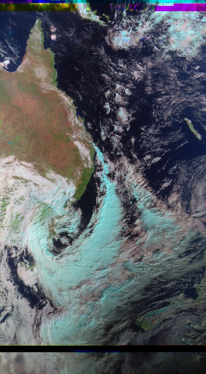 BenSKlerk1's tweet photo. #MeteorMN2_3 and #MN2_4 todays passes 10 Aug AEST
#Satdump, #QFH, #Nooelec Noaa, #Airspy mini
#weather #LRPT #Satellite #Australia https://t.co/L2PHfeL9Yh