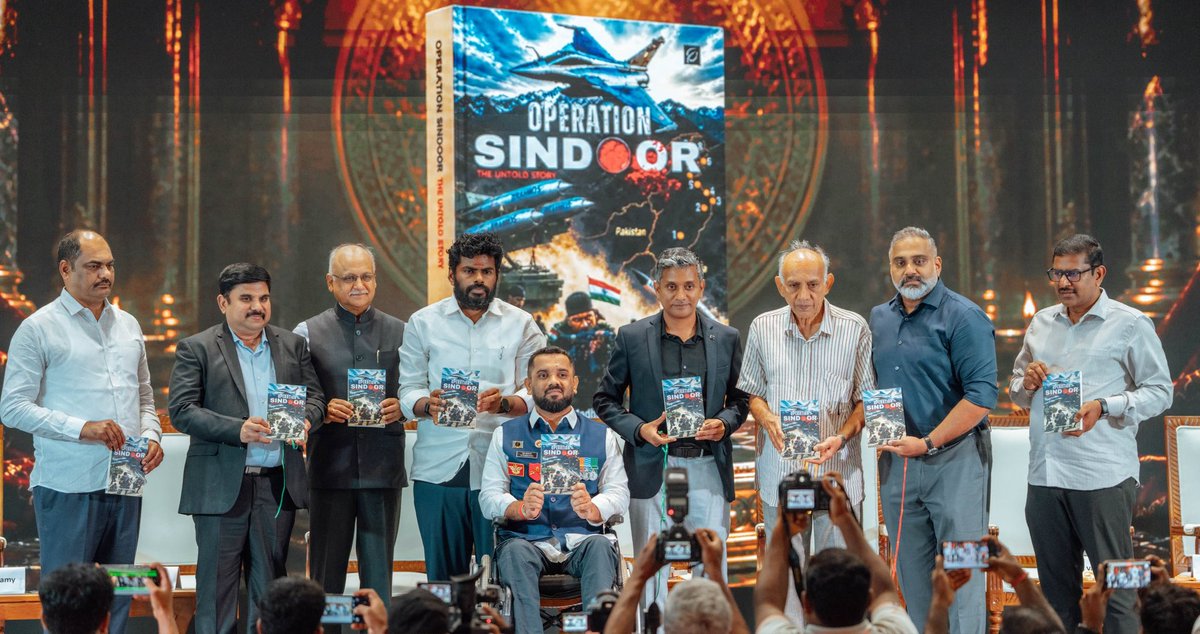 annamalai_k's tweet photo. Honoured to have had the opportunity to launch the book ‘Operation Sindoor-The Untold Story’ written by Indian Army veteran and Geopolitical analyst Thiru @major_madhan avl, alongside other eminent guests today in Coimbatore.

Heartfelt appreciation to Thiru Major Madan avl for his exemplary work, both during his service as a dedicated army officer and now as a compelling author. His continuous and passionate efforts in sensitising the Indian youth about the ethos, sacrifices, and immense contributions of the Indian Army are deeply inspiring and essential for building a strong, nationalistic character in our next generation.