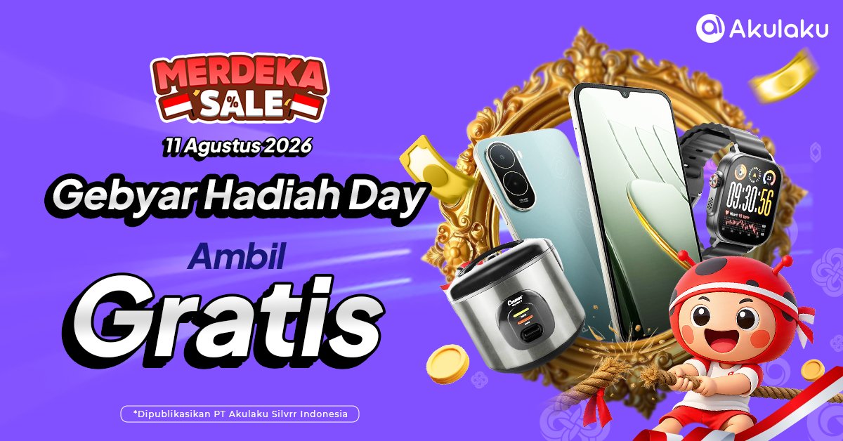 akulakuID's tweet photo. Belanja jadi hemat❌
Belanja gratis an aja🛒

Klik link ini https://t.co/vFz5TiCGXo mau punya gadget dan elektronik impian bisa AMBIL GRATIS SEKARANG JUGA🛍️📱

#AkulakuIndonesia #HidupLebihBaik #BebasBelanjaSepuasnya #BigSaleAkulaku #MerdekaSale #GebyarHadiahDay https://t.co/7J3ZISy5RG