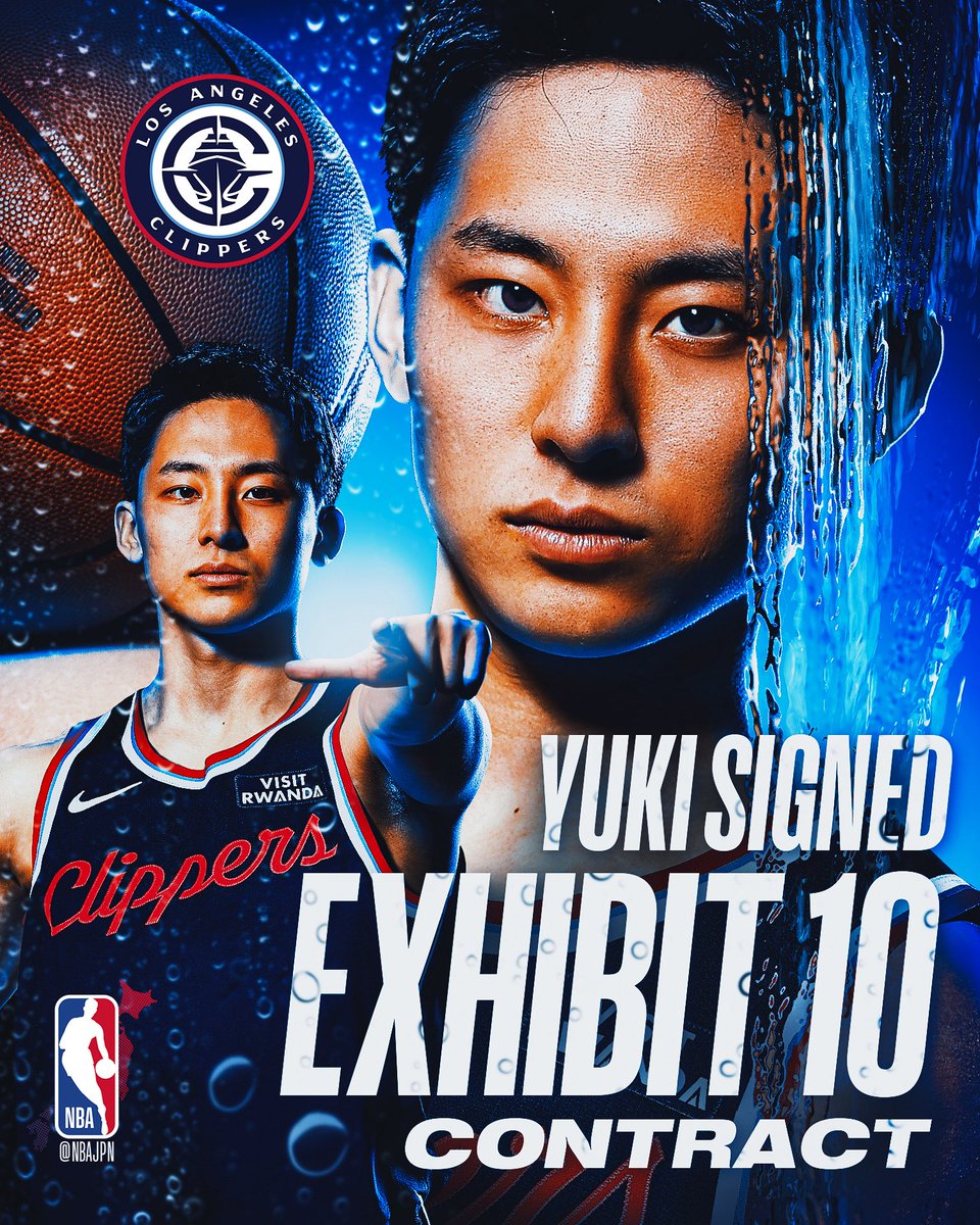 NBAJPN's tweet photo. クリッパーズが河村勇輝とのエグジビット10契約を発表⛵️🤝
@KawamuraYuki @laclippers #nbajpn https://t.co/gVWbSiQug5