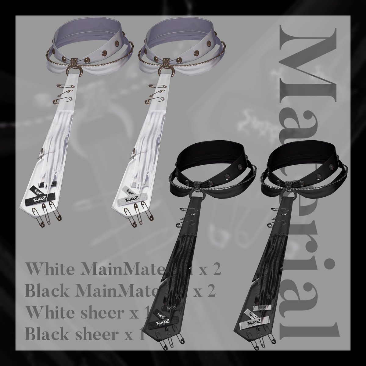 q_OvO_9's tweet photo. 【販売開始&amp; #NEROOST での来場者特典について】

✦TETHER CHOKER✦ 販売開始しました！✨

有料でも入手できます、が！！
VRC雑談BarイベントNEROOT【@NEROOST_VRC】にて、来場者特典として無料版の解凍パスワードも入手できます🍷✨
是非お気軽にご来店ください🦇

https://t.co/SYvpuylhnZ https://t.co/fIPRkAzmmm