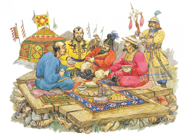 nabe1975's tweet photo. "medieval mongolian feast"で検索すると、カルカ河畔の戦いの後に捕虜を下敷きにした酒宴ばかりが出てきて残虐ファイトすぎる。 https://t.co/G9KBxWqYOB