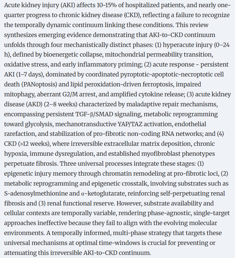 NDTsocial's tweet photo. NEW Review:

The AKI-CKD continuum: mechanisms and therapeutic interventions

📖https://t.co/AAbRnhNyAw https://t.co/ytjXkCYfWc