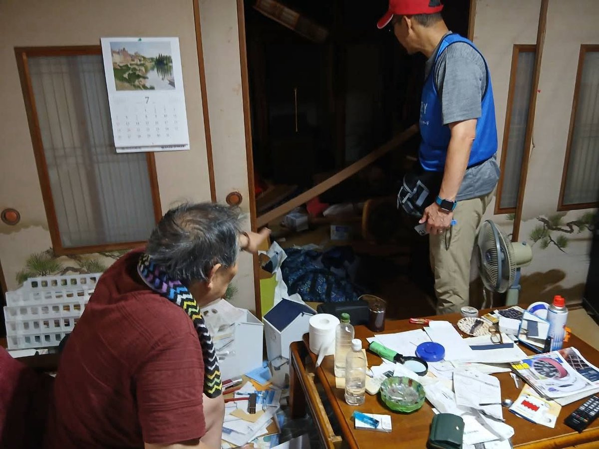 rescuestockyard's tweet photo. 御船町は避難所が1か所、20人以下という状況から、町社協が在宅等で生活されている方が多いと考え、町内外のNPO・ボランティア団体が連携し、7月31日より在宅等被災の訪問を進めています。
https://t.co/9To70IIGba
＃令和8年熊本地震 https://t.co/KiGr526Tfm