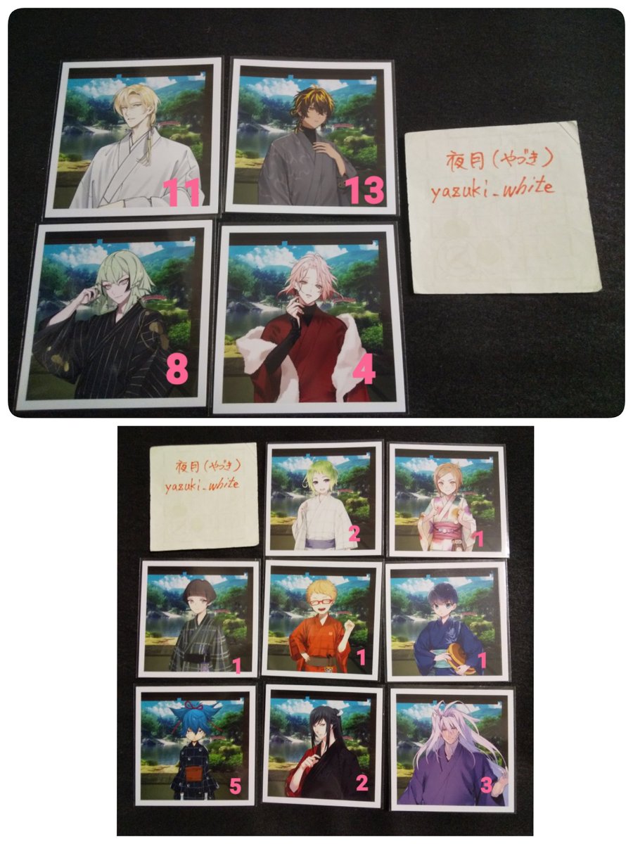 yazuki_white's tweet photo. 【交換･譲渡】刀剣乱舞 ましコレ 
譲
軽装…N
▲後家･▲山姥切長義･★山姥切国広･火車切･富田･石田･人間無骨･八丁･九鬼･丙子･祢々切丸･次郎･地蔵･古今･包丁･毛利･博多･平野･謙信･村正･太郎･小夜　他

求…譲渡
1･2枚目…190円
3･4枚目…100円
5･6枚目…定価

 #夜月お取引用 https://t.co/uMayXZqnbA