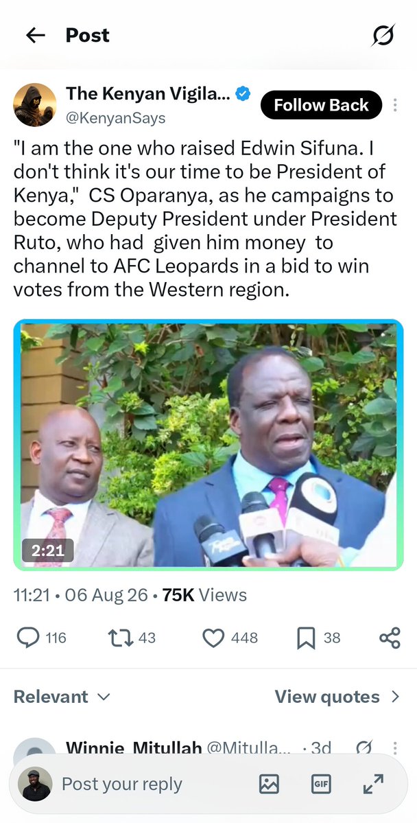 jamessmat's tweet photo. The ground beneath the feet has moved. Western Kenya oligarchs are fighting for their very existence it appears. The Mulembe awakening as a subtext for 2027 election is thing to watch. https://t.co/HlHjy1Lur0